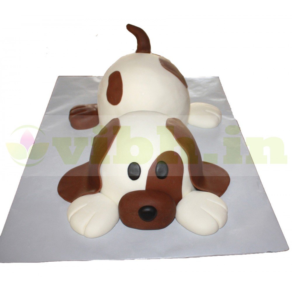 Order Puppy Dog Designer Fondant Cake Online in Gurugram : From VIBH  Gurugram